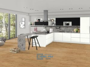 Столешница Egger Терраццо Триест серый F021 ST75 в изделии